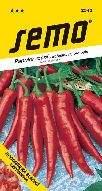 Paprika kořeninová sladká - Hodonínská (Kora Zel) 0,5g Paprika kořeninová sladká - Hodonínská (Kora Zel) 0,5g