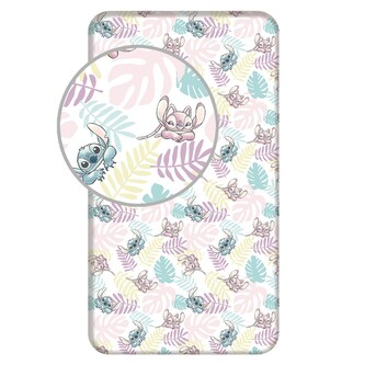 Jerry Fabrics Prostěradlo Lilo and Stitch Leaves 90x200x25 cm