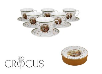 6 filiżanek ze spodkami Kosze Kwiatów KWIATY POLNE