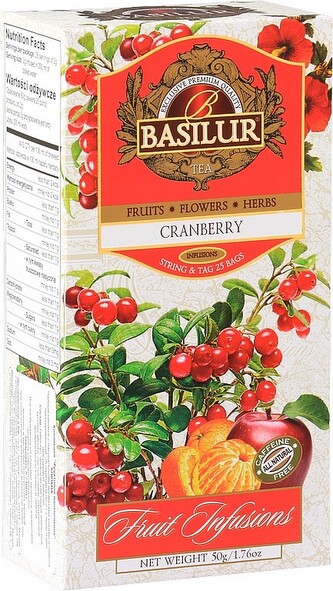 BASILUR Fruit Cranberry nepřebal 25x2g