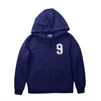 Mikina chlapecká celorozepínací s kapucí, Minoti, 3KIDZTHRU 5, modrá - 122/128