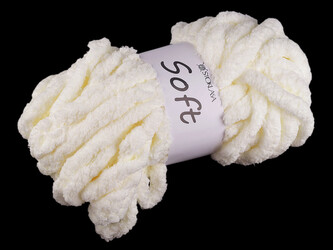 Pletací příze žinylková Soft 250 g - 1 ks - 1 krémová světlá Pletací příze žinylková Soft 250 g - 1 ks - 1 krémová světlá