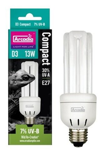 Arcadia D3 Compact Reptile Lamp 13W 7.0 UVB