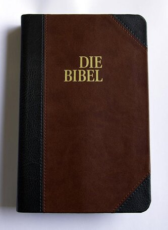 Schlachter 2000 Bibel - Taschenausgabe (Softcover, grau/braun, Goldschnitt)