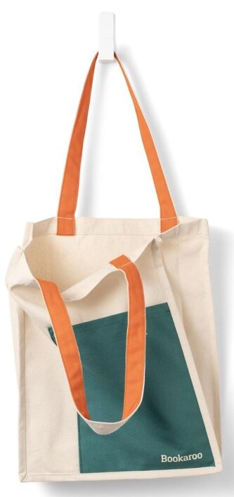 Bookaroo Torba bawełniana Teal&Orange;