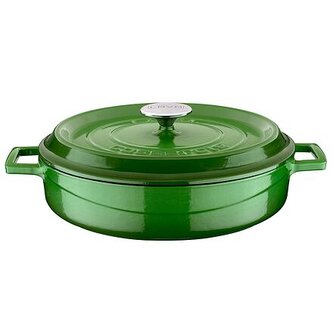 Kastrol Ø 28 cm, 3,5 l, litinový, zelený LAVA METAL LVYST28K2G