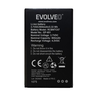 EVOLVEO originální baterie 900 mAh pro EasyPhone XG (EP-650)