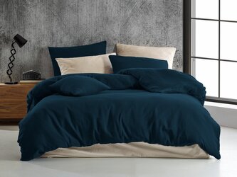 Mušelínový povlak na polštář 40x40 cm tmavě modrý