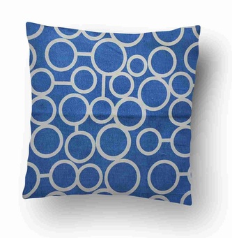 Povlak na polštářek Kruhy modré 40x40 cm (32) - zvýhodněný produkt