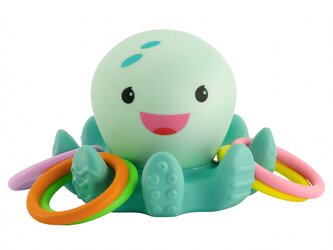 Svítící chobotnice s kroužky do koupele