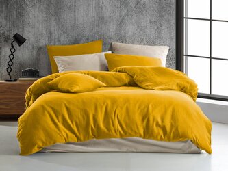 Mušelínový povlak na polštář 40x40 cm žlutý