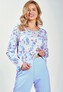 Piżama Taro Ginny 3237 Interlock dł/r S-XL Z24/25 damska biały-błękitny S