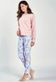 Piżama Taro Sylvie 3239 Interlock dł/r S-XL Z24/25 damska pudrowy XL