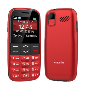 ALIGATOR A770 Senior červený + stolní nabíječka