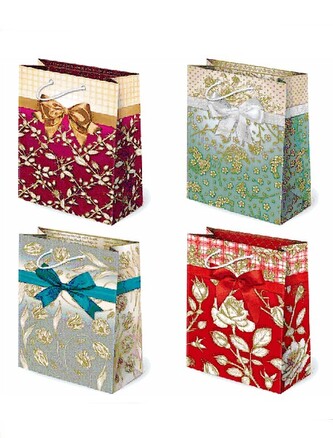 Torba Paw T-4L Set 75 Kokardy Kwiat A'10 mix kolor-mix wzór 16x24x7.5 cm