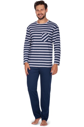 Piżama Regina 447 dł/r 2XL męska granatowy XXL