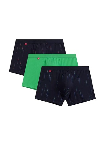 Bokserki Atlantic 3MH-210 A'3 S-2XL granatowy-zielony XXL