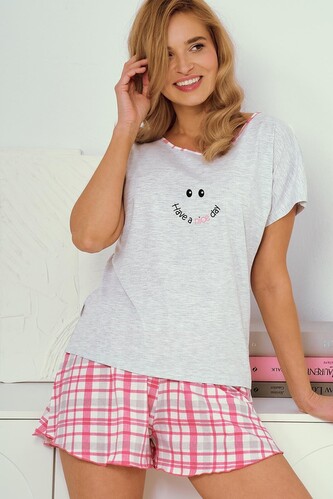 Piżama Taro Matilda 3352 kr/r M-XL W25 damska szary jasny XL