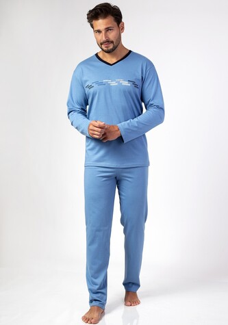 Piżama Regina 470 dł/r 2XL-3XL Z24/25 męska niebieski XXL