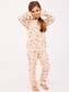 Piżama Cornette Kids Girl 032/181 Maya dł/r 86-128 beżowy 98-104