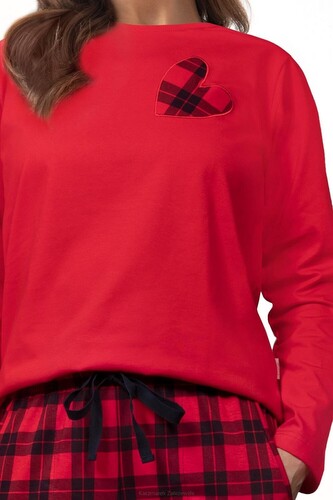 Piżama Luna 394 dł/r S-2XL damska czerwony XXL