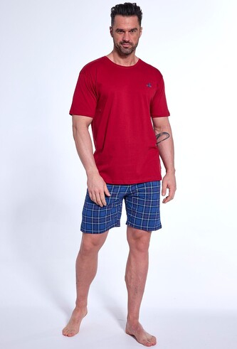 Piżama Cornette 326/285 Derby 3 kr/r 3XL-5XL męska bordowy 4XL
