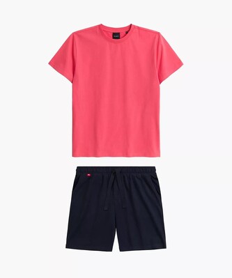 Piżama Atlantic NMP-379 kr/r S-2XL męska koralowy-granatowy XXL