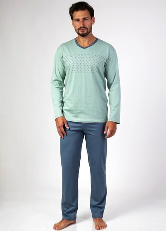 Piżama Regina 468 dł/r 2XL-3XL Z24/25 męska zielony XXL