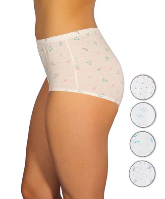 Figi Angelika Classic A'6 S-M biały-wzór kwiatki M