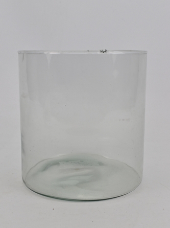 Skleněná váza válec z recyklovaného skla 15x15 cm II. jakost