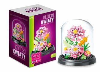 Klocki kwiaty Chryzantemy pod kloszem 229el 137044