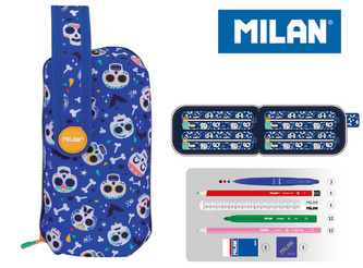 Multipiórnik 4 piórniki BAT&BITES niebieski 08872BBTB MILAN