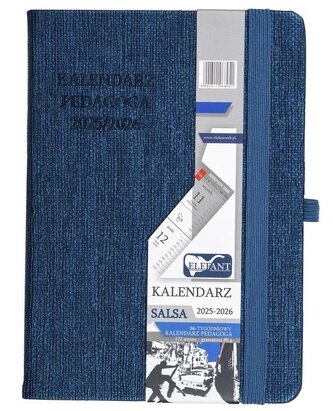 Kalendarz pedagoga 2025/26 B6 tyg. Salsa perłowy Kalendarz pedagoga 2025/26 B6 tyg. Salsa perłowy