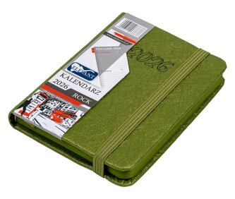 Kalendarz 2026 A7 tyg Rock oliwkowy Kalendarz 2026 A7 tyg Rock oliwkowy