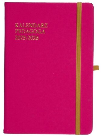 Kalendarz pedagoga 2025/26 A5 tyg. Salsa różowy Kalendarz pedagoga 2025/26 A5 tyg. Salsa różowy