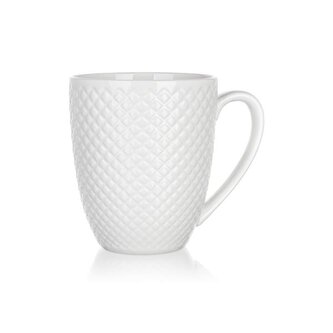 Hrnek Banquet Diamond Line - bílý, 410 ml