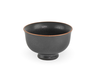 Porcelánový kalíšek Kito, černý, japonský styl, 50 ml