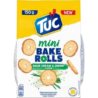 Slané krekry Tuc Bake Rolls mini-smet.,cibule,150g