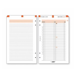 Formulář ADK Denní plán, A6,termínovaný, 365 listů