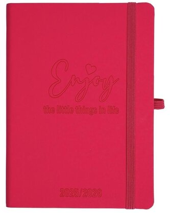 Kalendarz szkolny 2025/26 B6 tyg. Salsa różowy