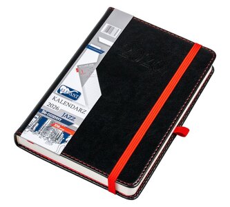 Kalendarz 2026 B6 dzienny Jazz czarny Kalendarz 2026 B6 dzienny Jazz czarny