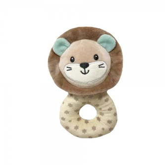 Plyšové chrastítko Lvíček, 18 cm - béžová