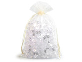Dárkový pytlík 17x23 cm organza - 100 ks - 4 krémová světlá