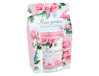 Svíčka ve skle FLORIS Rosa garden vonná 130g