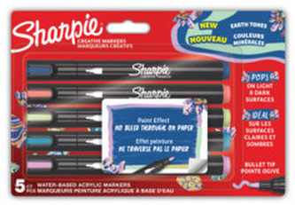 Markery akrylowe 5szt-kolory ziemii, Sharpie