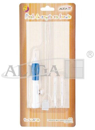 Długopis do haftu TAM-1076 z wymiennymi igłami, zawiera 6 elementów, Aliga