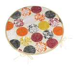 Sedák BERTA kulatý hladký - Hnědá,Vínová,Oranžová - průměr 40 cm