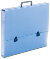 Teczka szkolna z rączką  A3 wąska 2 cm.niebieska pastelowa,Tadeo