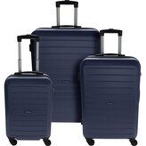 PROWORLD Sada plastových cestovních kufrů 3 ks 50 / 60 / 70 cm tmavě modrá KO-FB5000470