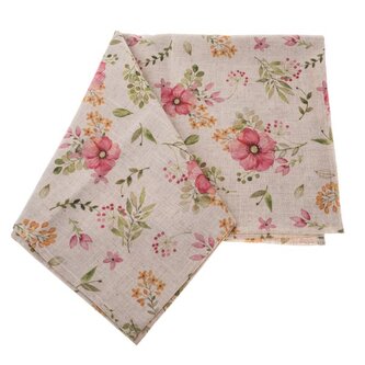 Voděodolný textinlí ubrus - květiny 140x140, 6/24